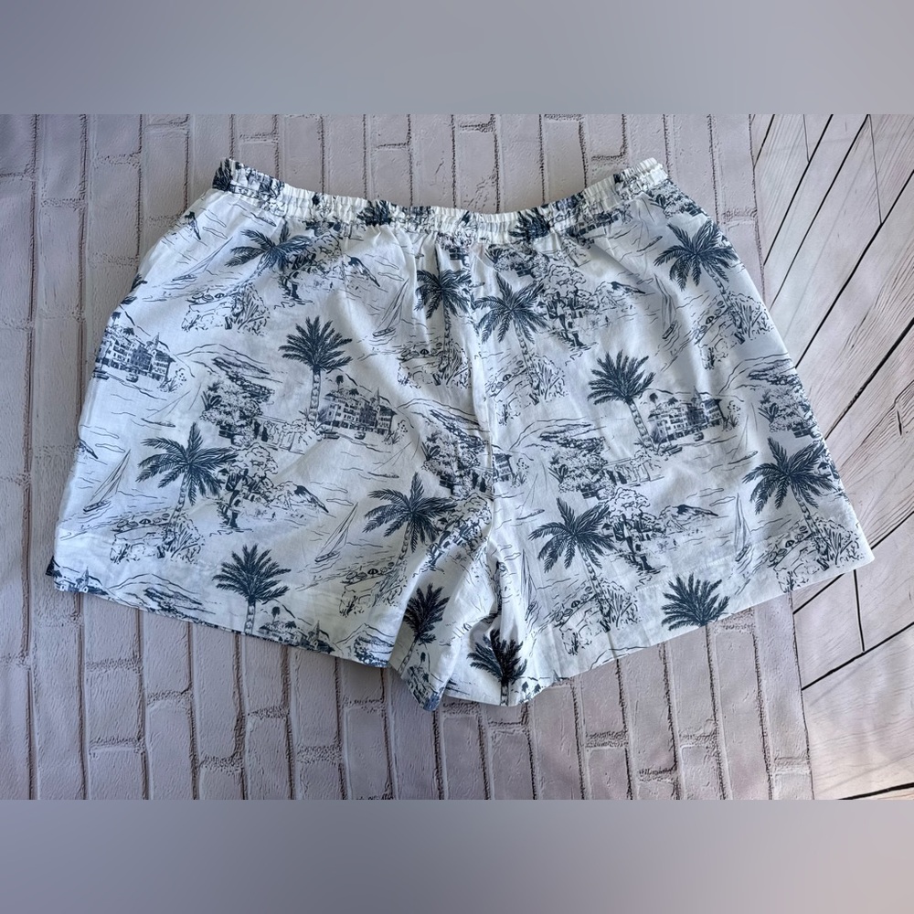 Eberjey Navy and White Tropical Print Pajama Shorts Only - Picture 8 of 8
